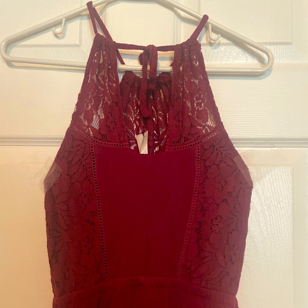 Vanity Sleeveless Maroon Dress. Size Small.